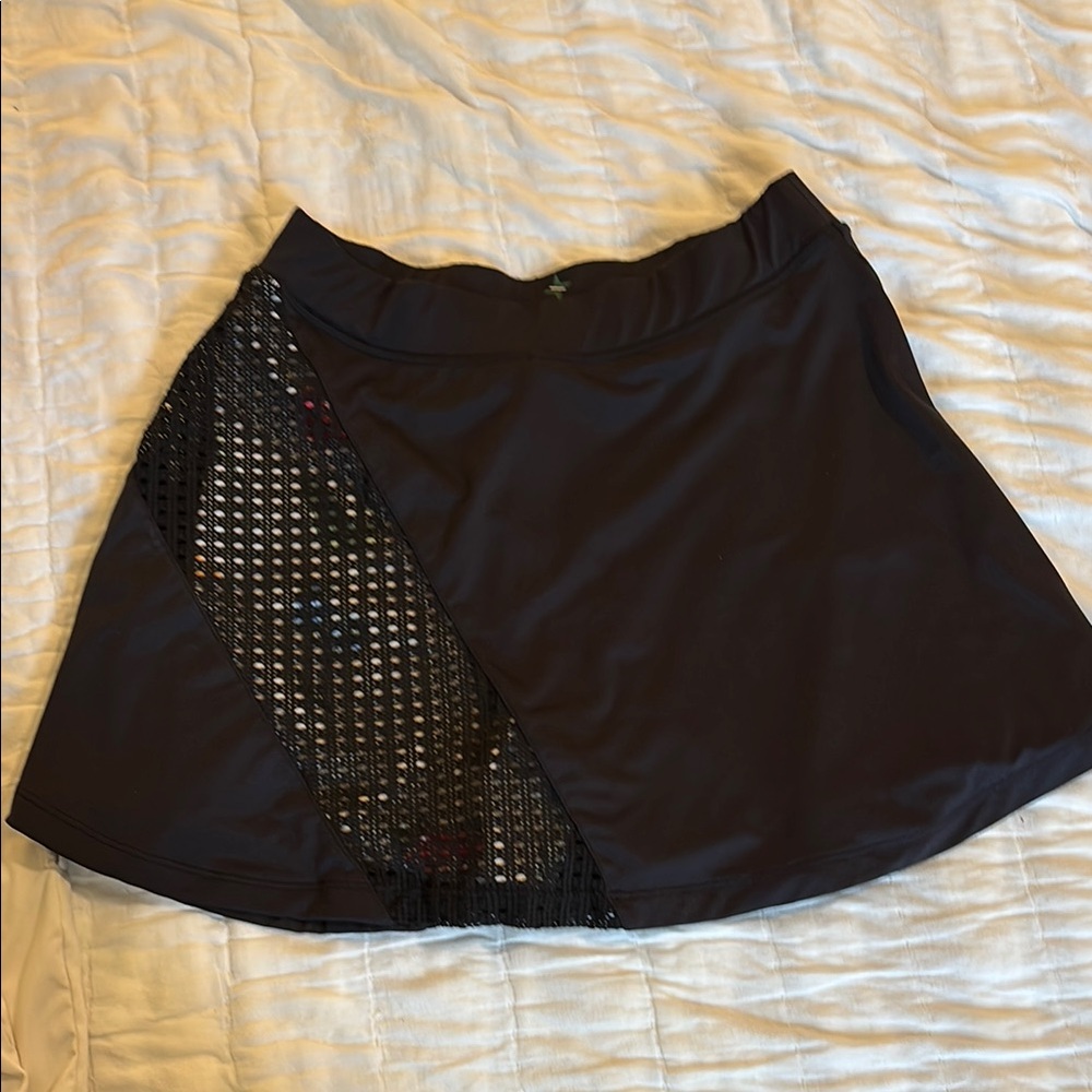 Tuckernuck Black Skater Mini Skirt with Cut Out